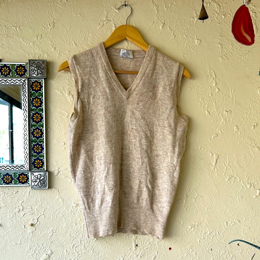 LL Bean Vintage Lambswool Sweater Vest size S/M